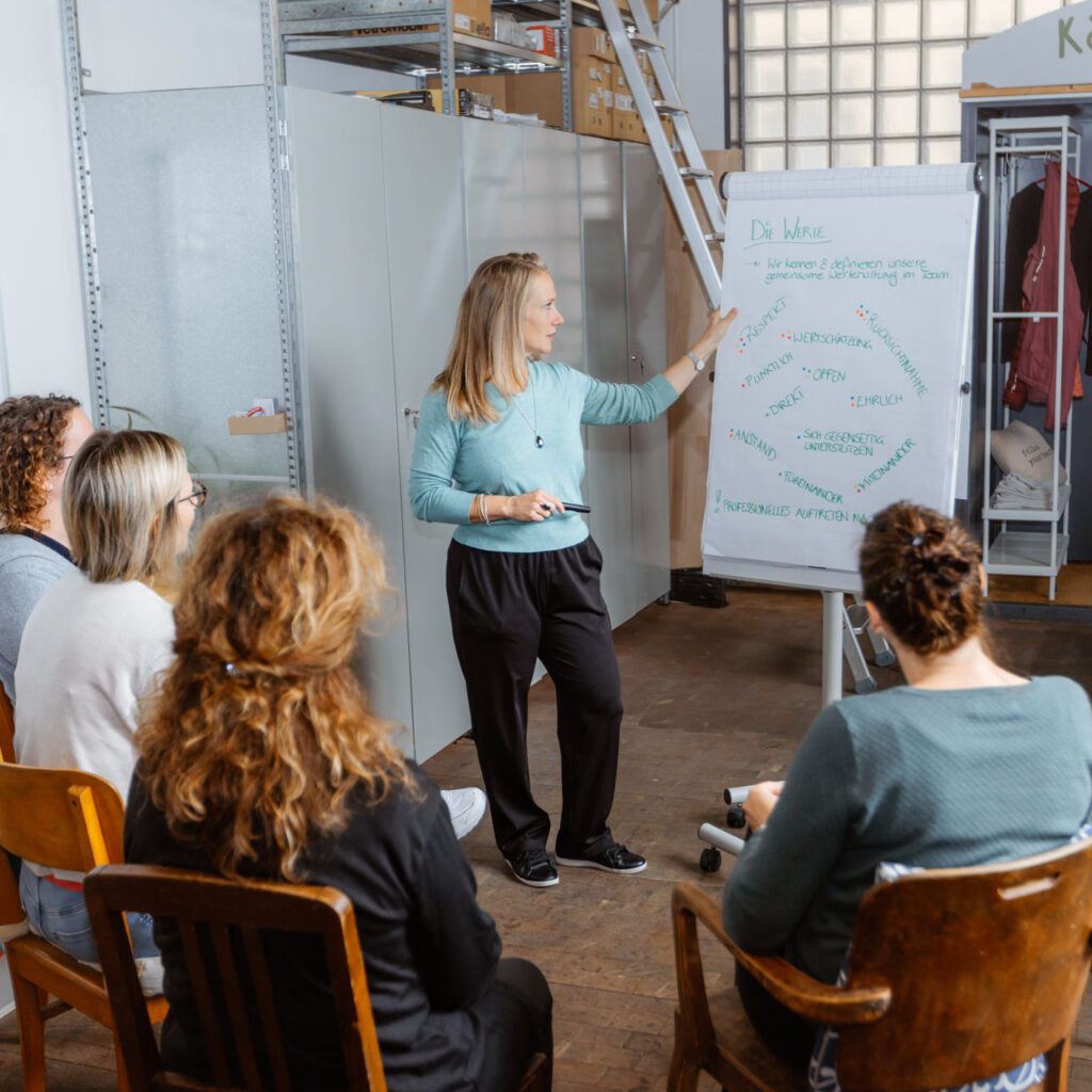 Marion Racioppi-Zuberbühler beim Coaching